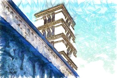 Original Documentary Architecture Drawings by Giuseppe Cocco