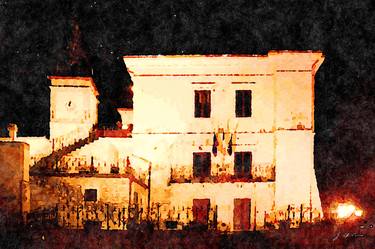 Borrello: town hall in the night thumb