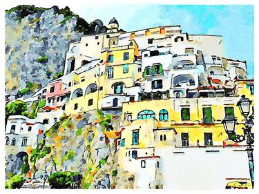 View of the village perched of Amalfi thumb
