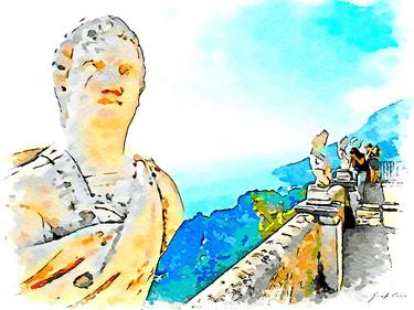 Ravello: busts on the balcony of Villa Cimbrone thumb