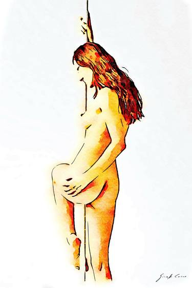 Original Nude Mixed Media by Giuseppe Cocco