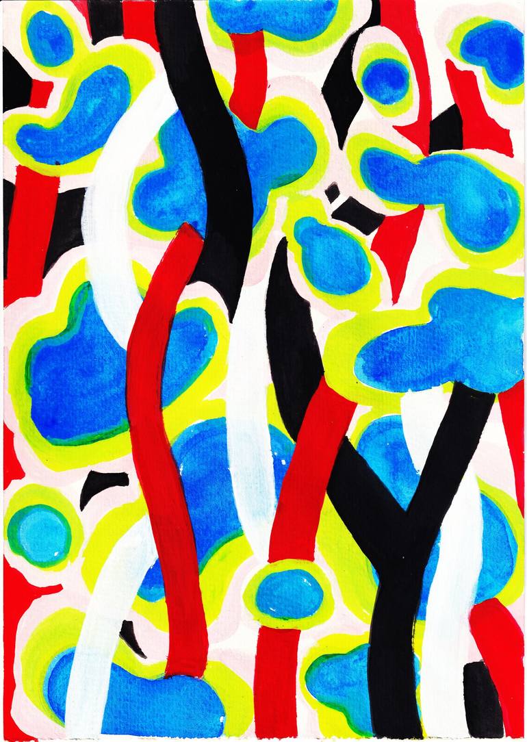 Original Surrealism Abstract Paintings by Inada Mirror