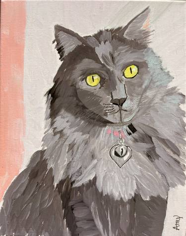 Original Portraiture Cats Paintings by Amy DeZellar