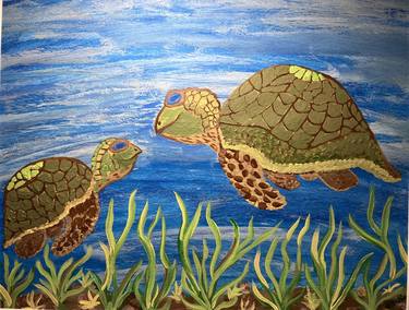 Mama and Baba Sea Turtle thumb