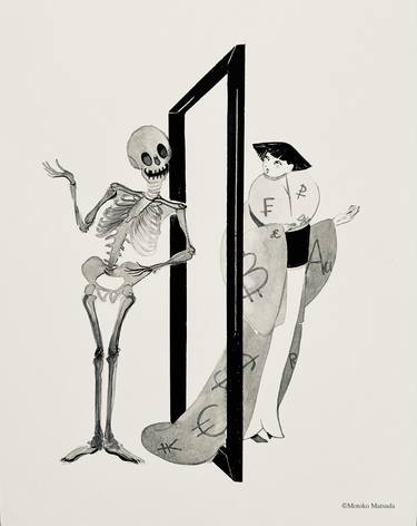 Original Black & White Humor Drawings by Motoko Matsuda
