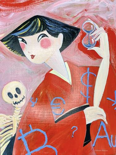 Original Conceptual Abstract Painting by Motoko Matsuda