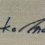 The signature is on the backside of the piece.