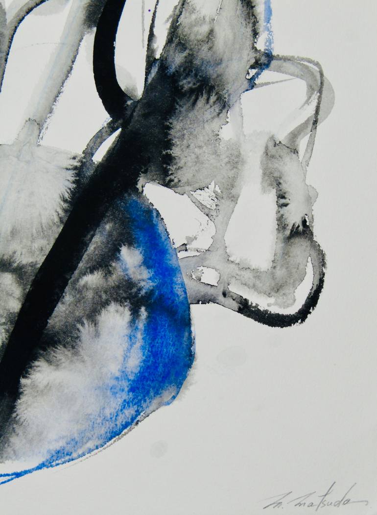 Original Abstract Floral Drawing by Motoko Matsuda