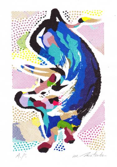 Print of Pop Art Animal Printmaking by Motoko Matsuda