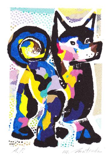 Original Pop Art Animal Printmaking by Motoko Matsuda