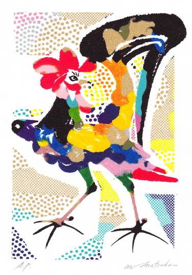 Original Pop Art Animal Printmaking by Motoko Matsuda