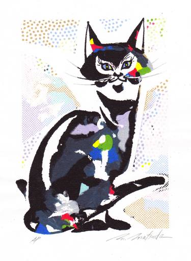 Original Pop Art Animal Printmaking by Motoko Matsuda