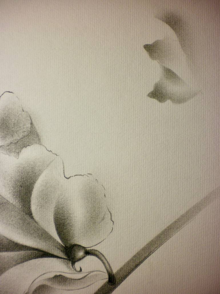 Original Conceptual Floral Drawing by Motoko Matsuda