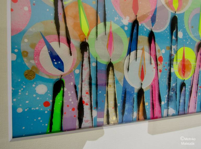 Original Expressionism Light Collage by Motoko Matsuda