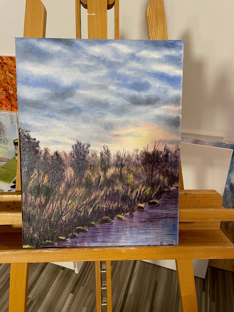 Original Impressionism Landscape Painting by Negin Shariat