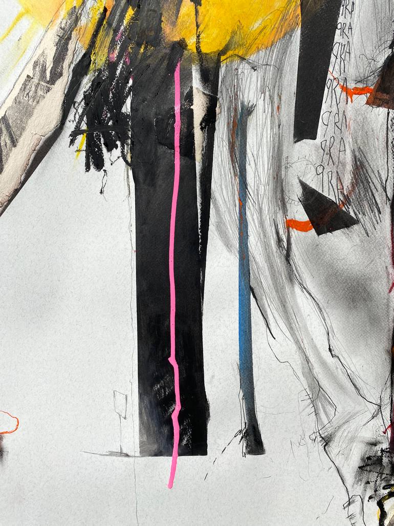 Original Abstract Expressionism Abstract Collage by Kasia Slania