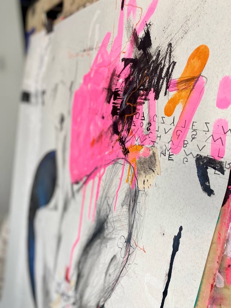 Original Abstract Expressionism Abstract Mixed Media by Kasia Slania