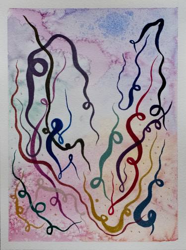 Original Surrealism Abstract Painting by Roza Pogosian