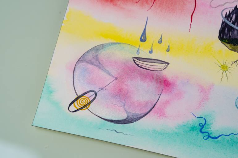 Original Surrealism Abstract Painting by Roza Pogosian