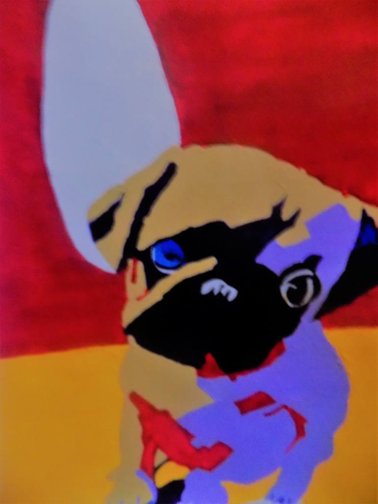 Pug With Spirit Painting by Pauline Devlin