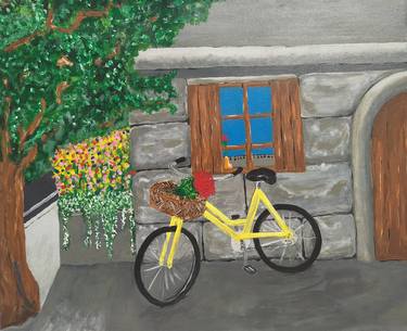 Original Bicycle Painting by Simon DeVille
