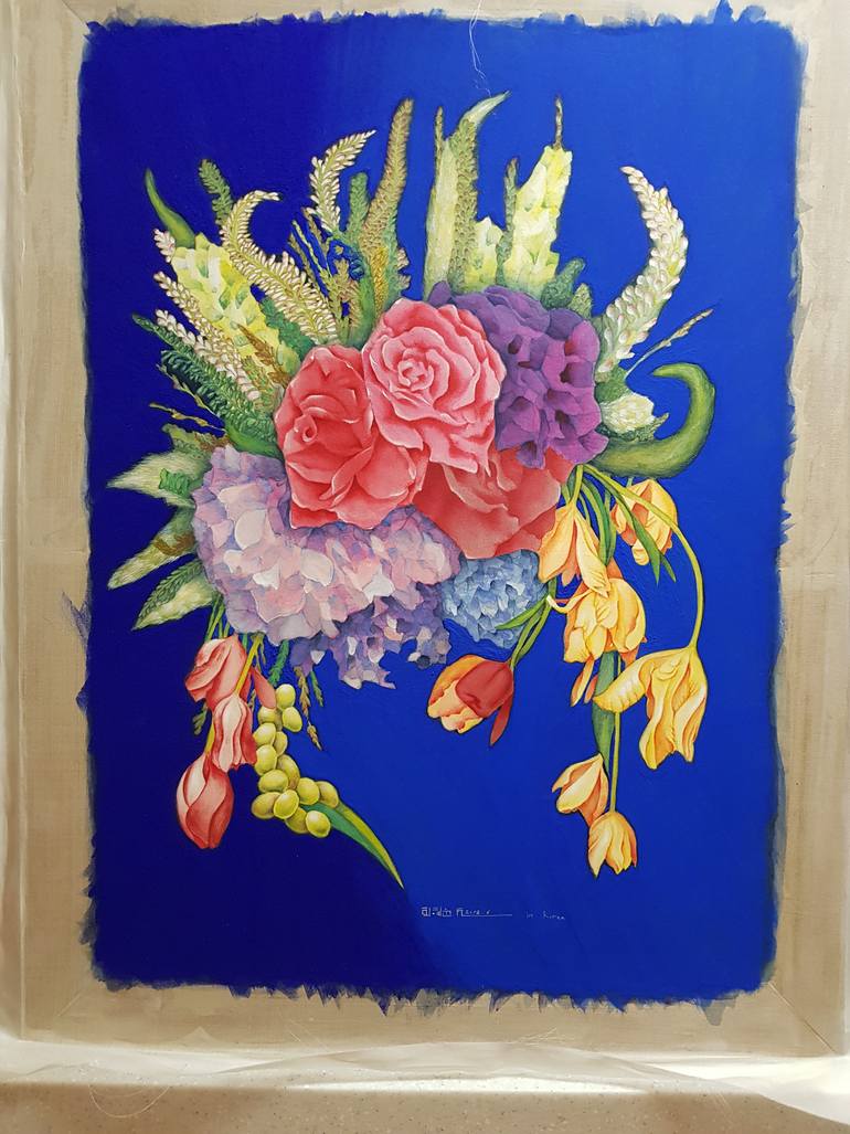 Original Contemporary Floral Painting by Hyeyune Choi