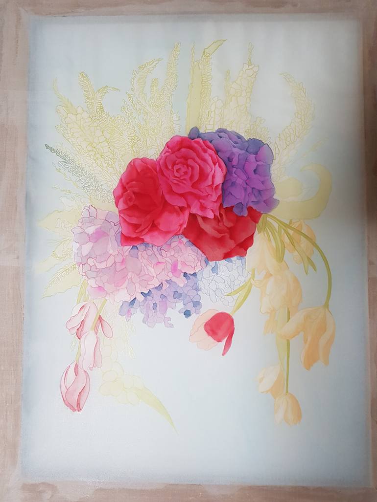 Original Contemporary Floral Painting by Hyeyune Choi