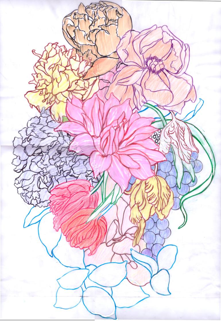 Original Contemporary Floral Painting by Hyeyune Choi