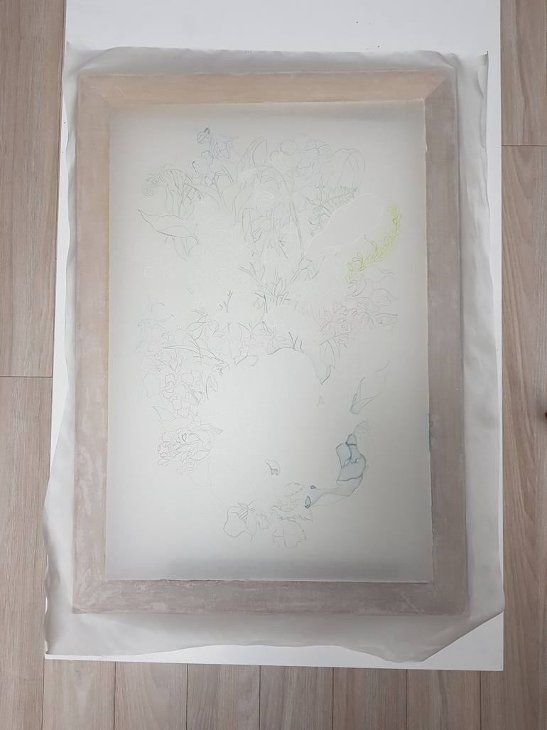 Original Contemporary Floral Painting by Hyeyune Choi