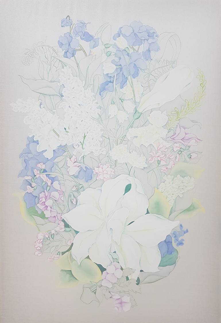 Original Contemporary Floral Painting by Hyeyune Choi