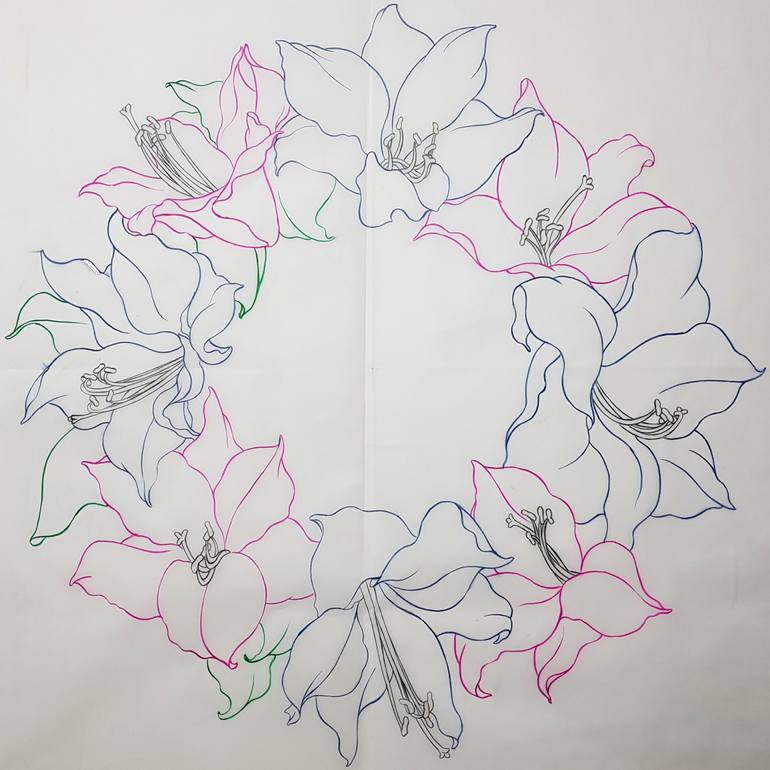 Original Contemporary Floral Painting by Hyeyune Choi