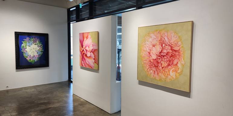 Original Art Deco Floral Painting by Hyeyune Choi