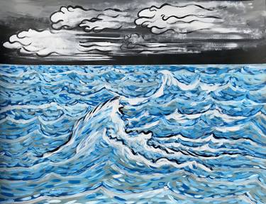 Original Expressionism Seascape Paintings by LINDA KING