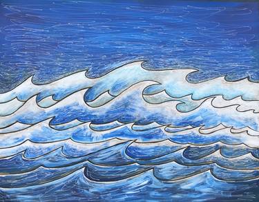 Original Expressionism Seascape Paintings by LINDA KING