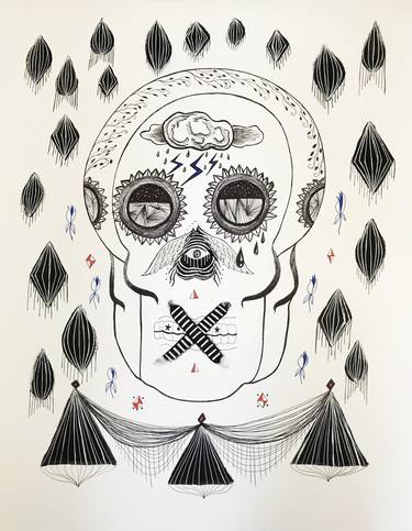 Print of Mortality Drawings by LINDA KING