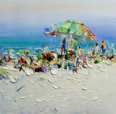 Original Abstract Beach Paintings by Tom Off