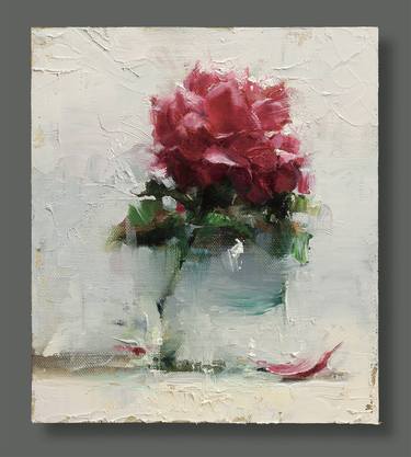 Original Abstract Floral Paintings by Tom Off