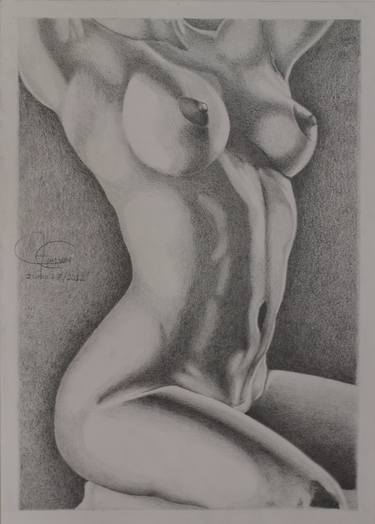 Original Illustration Nude Drawings by Juan Carlos Espinosa Uribe