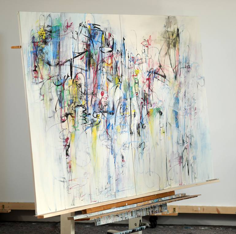 Original Abstract Expressionism Abstract Painting by Francesco  D'Adamo