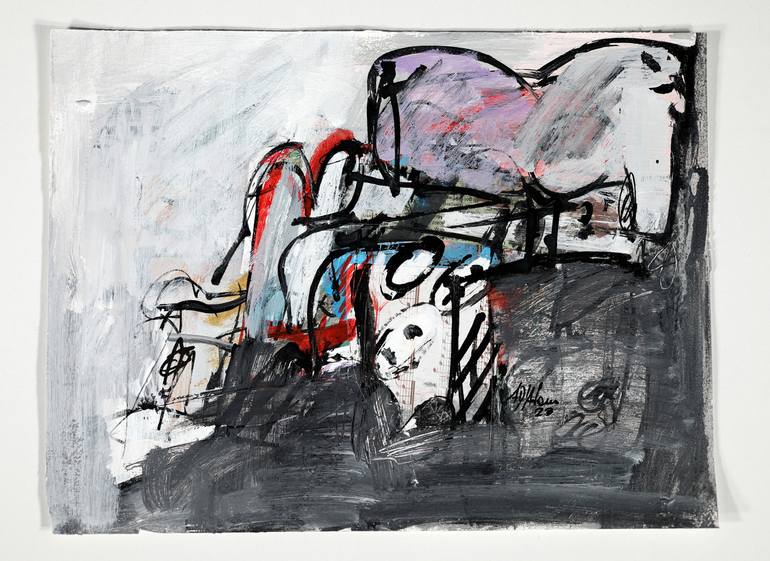 Original Abstract Expressionism Abstract Painting by Francesco  D'Adamo