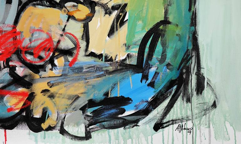 Original Abstract Expressionism Abstract Painting by Francesco  D'Adamo