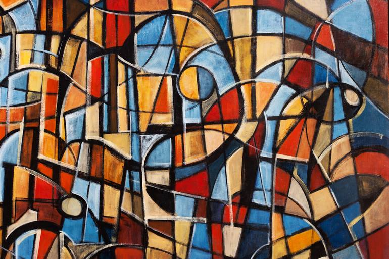 Original Geometric Painting by Francesco  D'Adamo