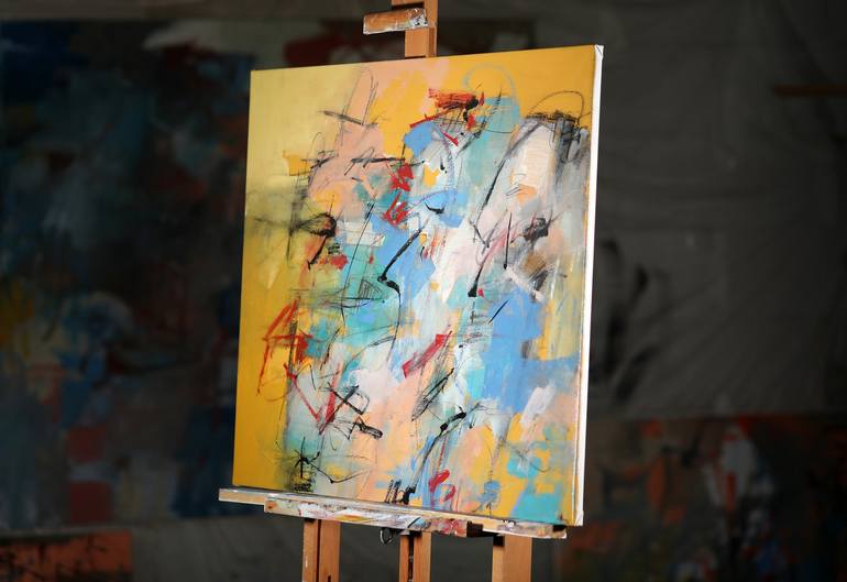 Original Abstract Expressionism Abstract Painting by Francesco  D'Adamo