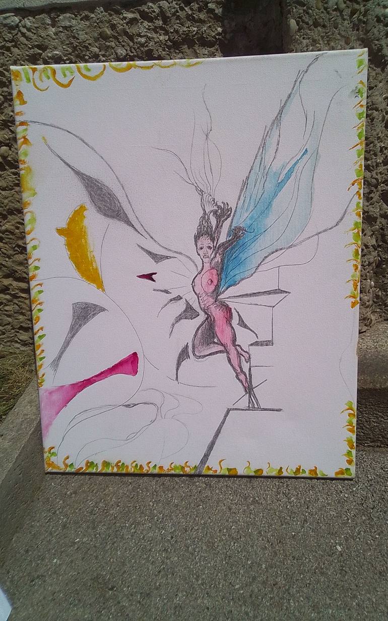 Original Body Painting by David Leitha  Pop Art Art on Canvas  Pop body sight