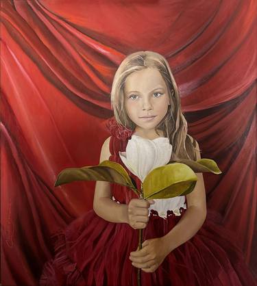 Original Figurative Children Paintings by Claudia Benavente