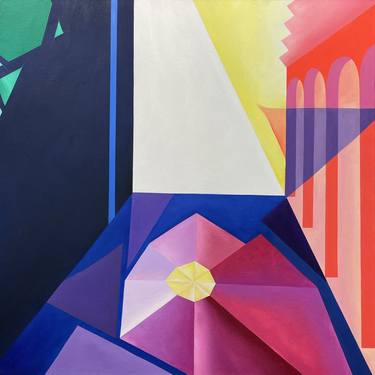 Original Abstract Architecture Paintings by Sophia Lee Georgas