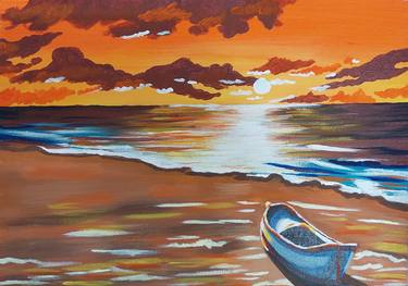 Print of Fine Art Seascape Paintings by Daria Stepanova