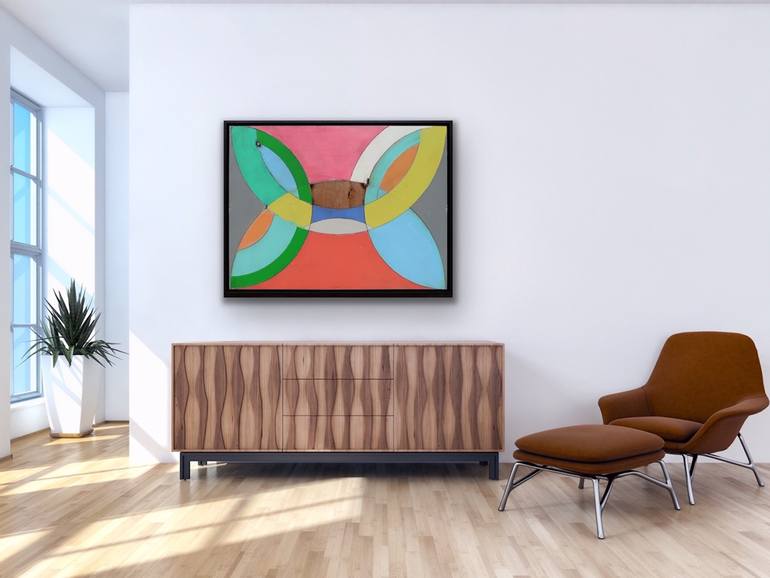 Original Art Deco Abstract Painting by Rey Alfonso