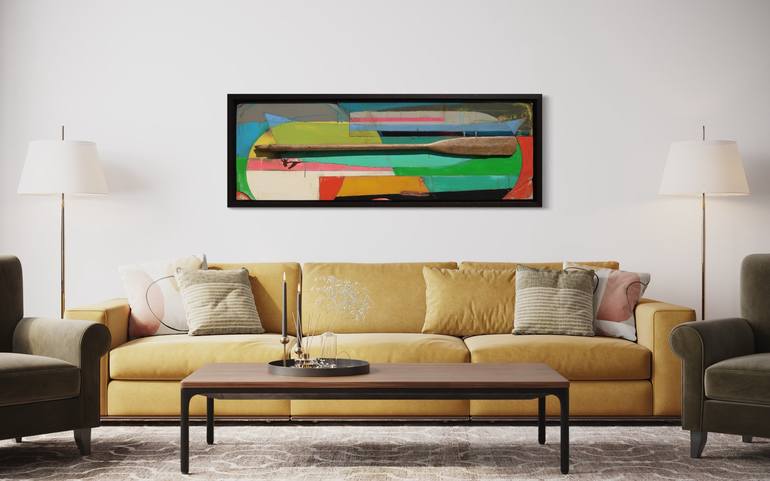 Original Art Deco Abstract Painting by Rey Alfonso