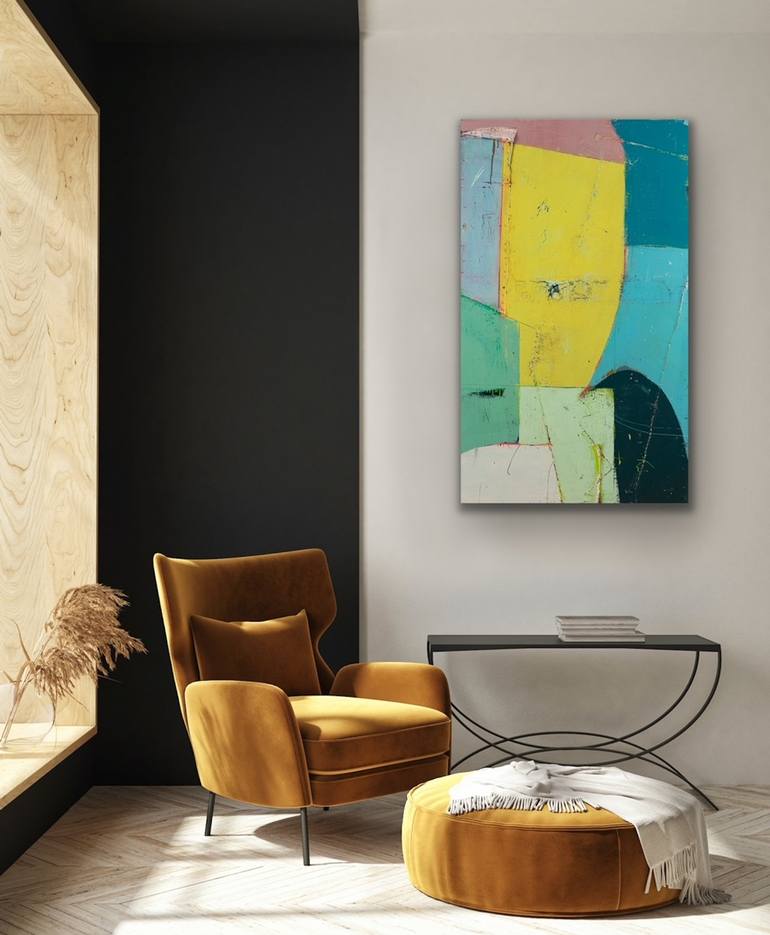 Original Art Deco Abstract Painting by Rey Alfonso